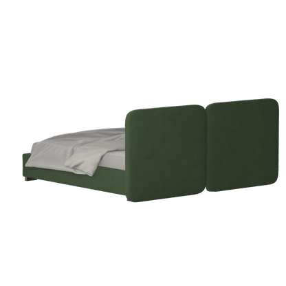 Chloe Upholstered Double Bed in Soft Woven Fabric