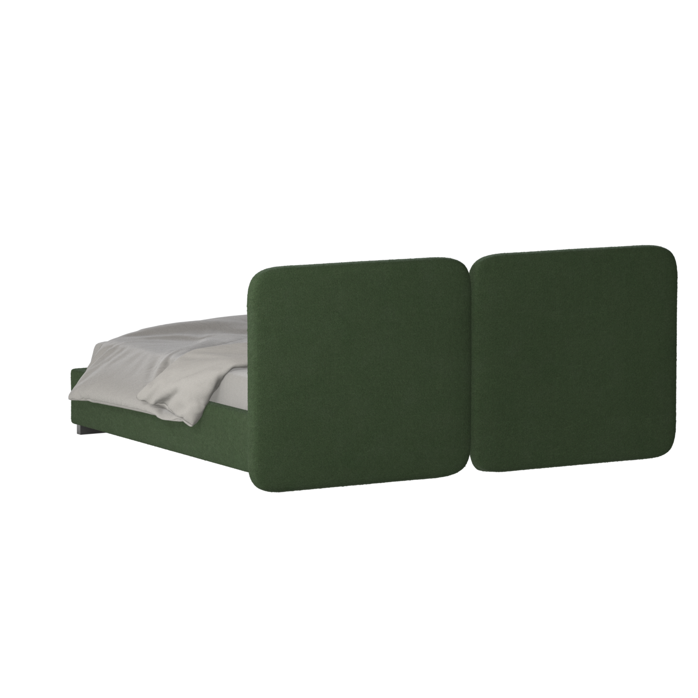 Chloe Upholstered Double Bed in Soft Woven Fabric