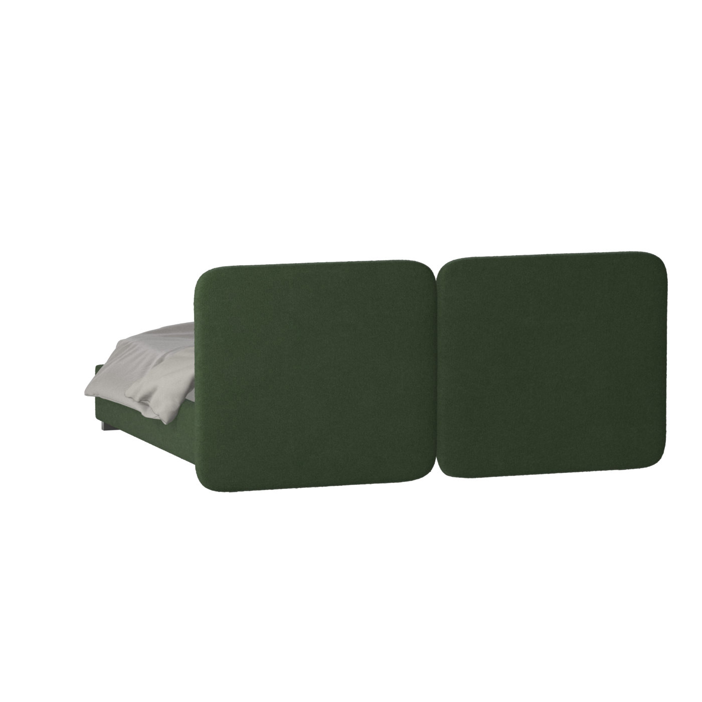 Chloe Upholstered Double Bed in Soft Woven Fabric