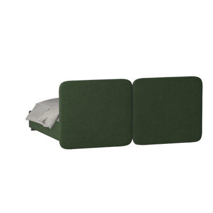 Chloe Upholstered Double Bed in Soft Woven Fabric