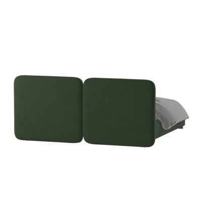 Chloe Upholstered Double Bed in Soft Woven Fabric