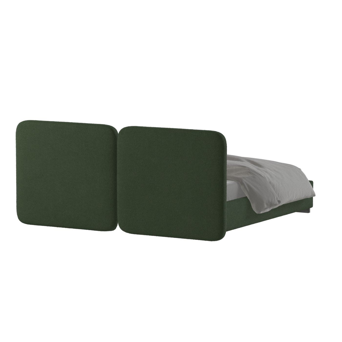 Chloe Upholstered Double Bed in Soft Woven Fabric