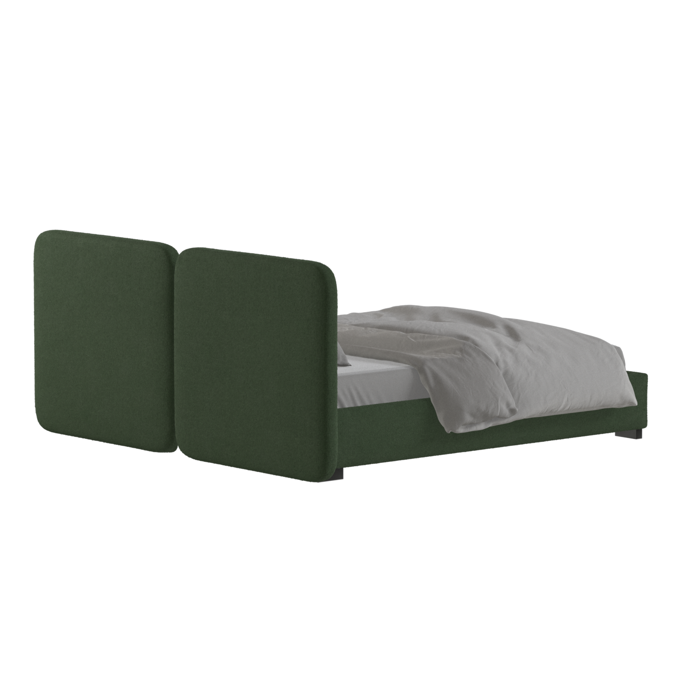 Chloe Upholstered Double Bed in Soft Woven Fabric