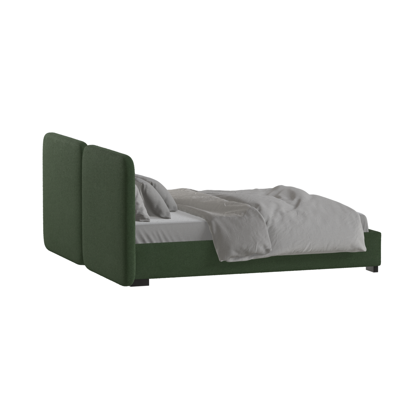 Chloe Upholstered Double Bed in Soft Woven Fabric