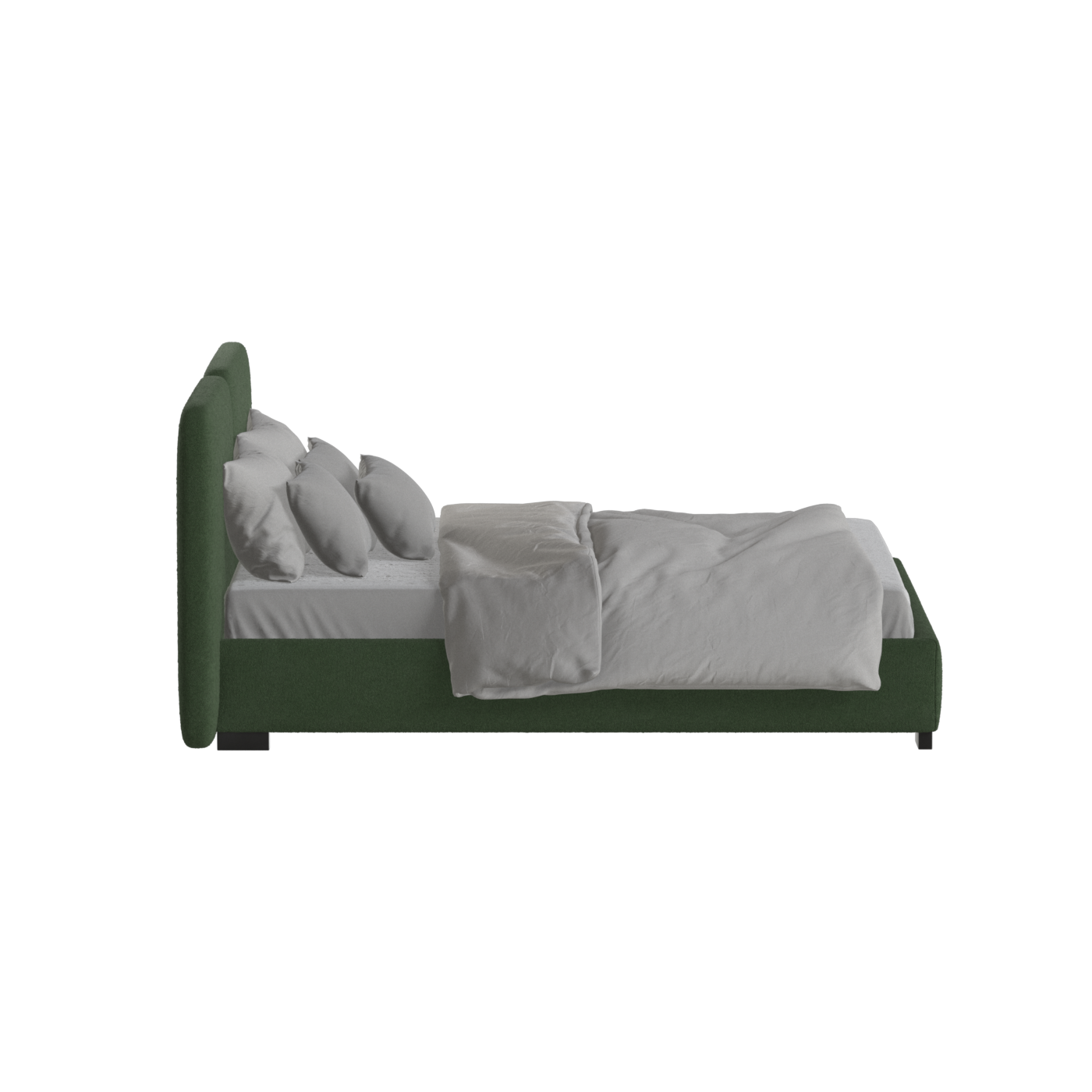 Chloe Upholstered Double Bed in Soft Woven Fabric