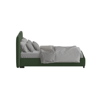 Chloe Upholstered Double Bed in Soft Woven Fabric
