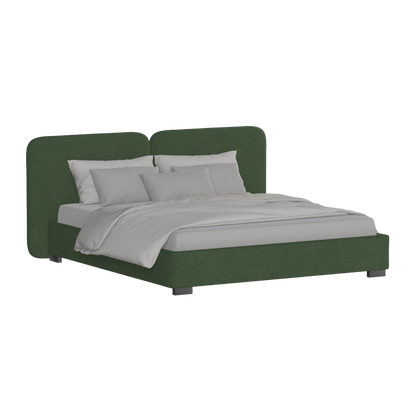 Chloe Upholstered Double Bed in Soft Woven Fabric