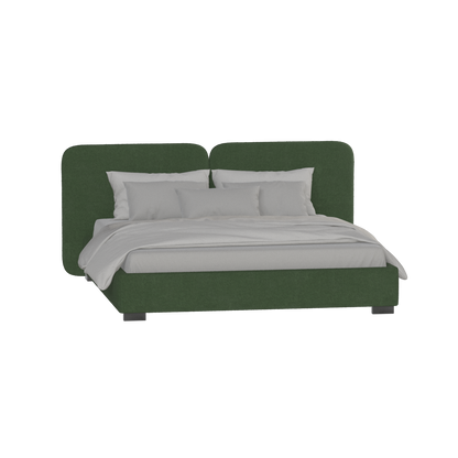 Chloe Upholstered Double Bed in Soft Woven Fabric