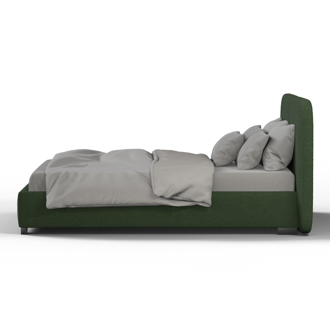 Chloe Upholstered Double Bed in Soft Woven Fabric