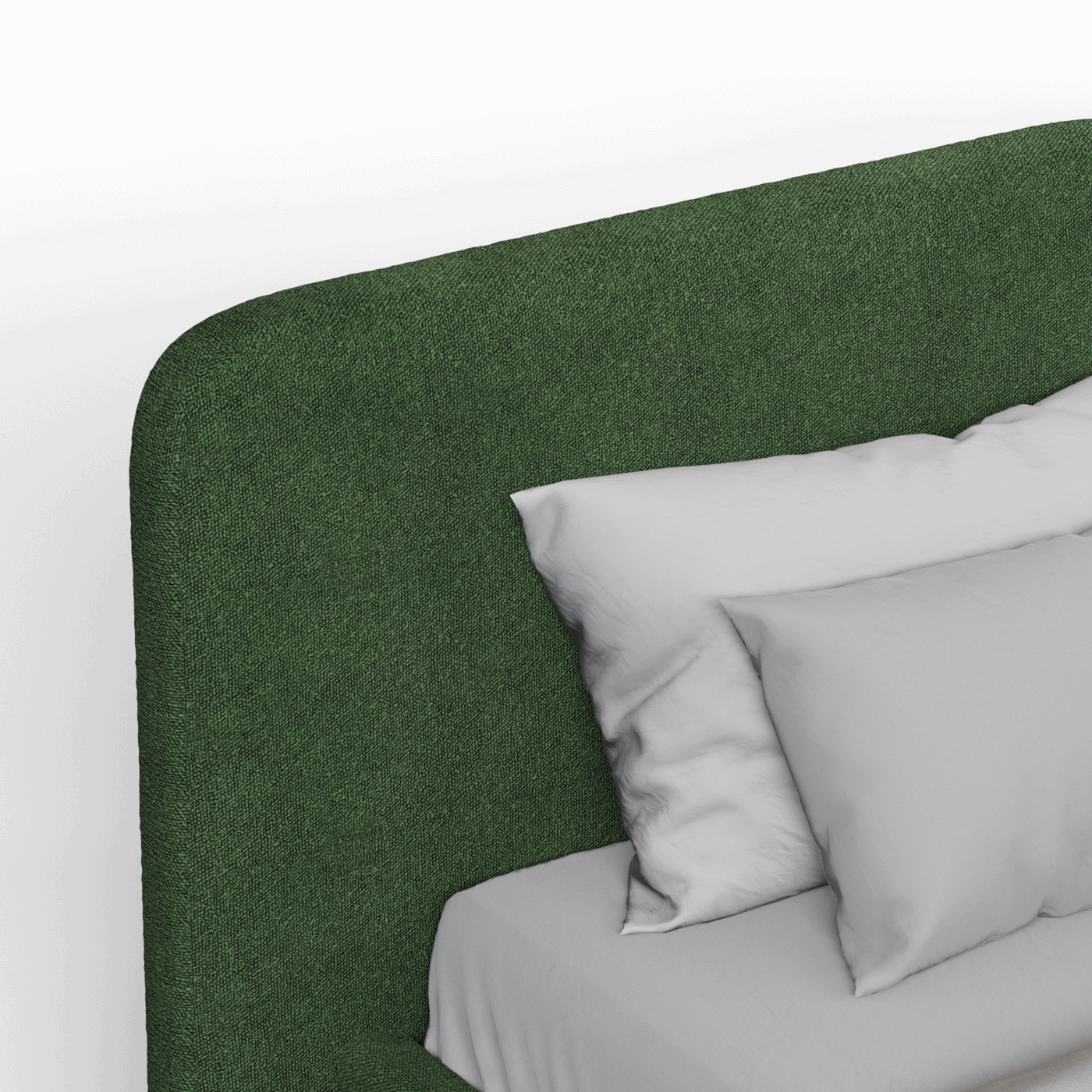 Chloe Upholstered Double Bed in Soft Woven Fabric