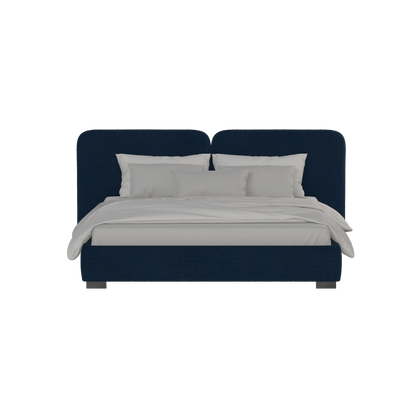 Chloe Upholstered Double Bed in Soft Woven Fabric