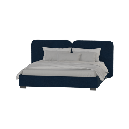 Chloe Upholstered Double Bed in Soft Woven Fabric
