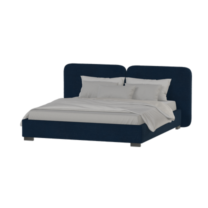 Chloe Upholstered Double Bed in Soft Woven Fabric