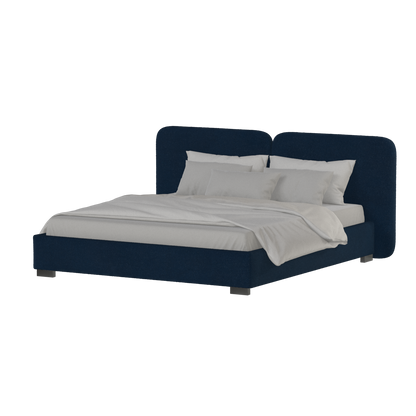 Chloe Upholstered Double Bed in Soft Woven Fabric