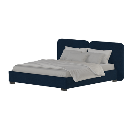 Chloe Upholstered Double Bed in Soft Woven Fabric