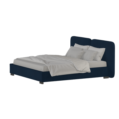 Chloe Upholstered Double Bed in Soft Woven Fabric