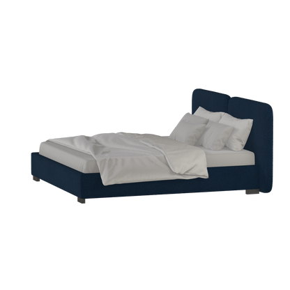 Chloe Upholstered Double Bed in Soft Woven Fabric