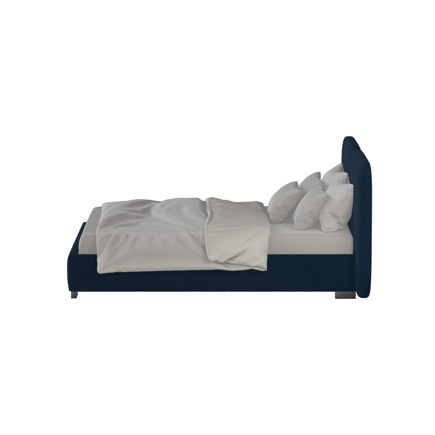 Chloe Upholstered Double Bed in Soft Woven Fabric