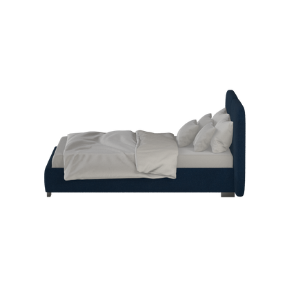 Chloe Upholstered Double Bed in Soft Woven Fabric