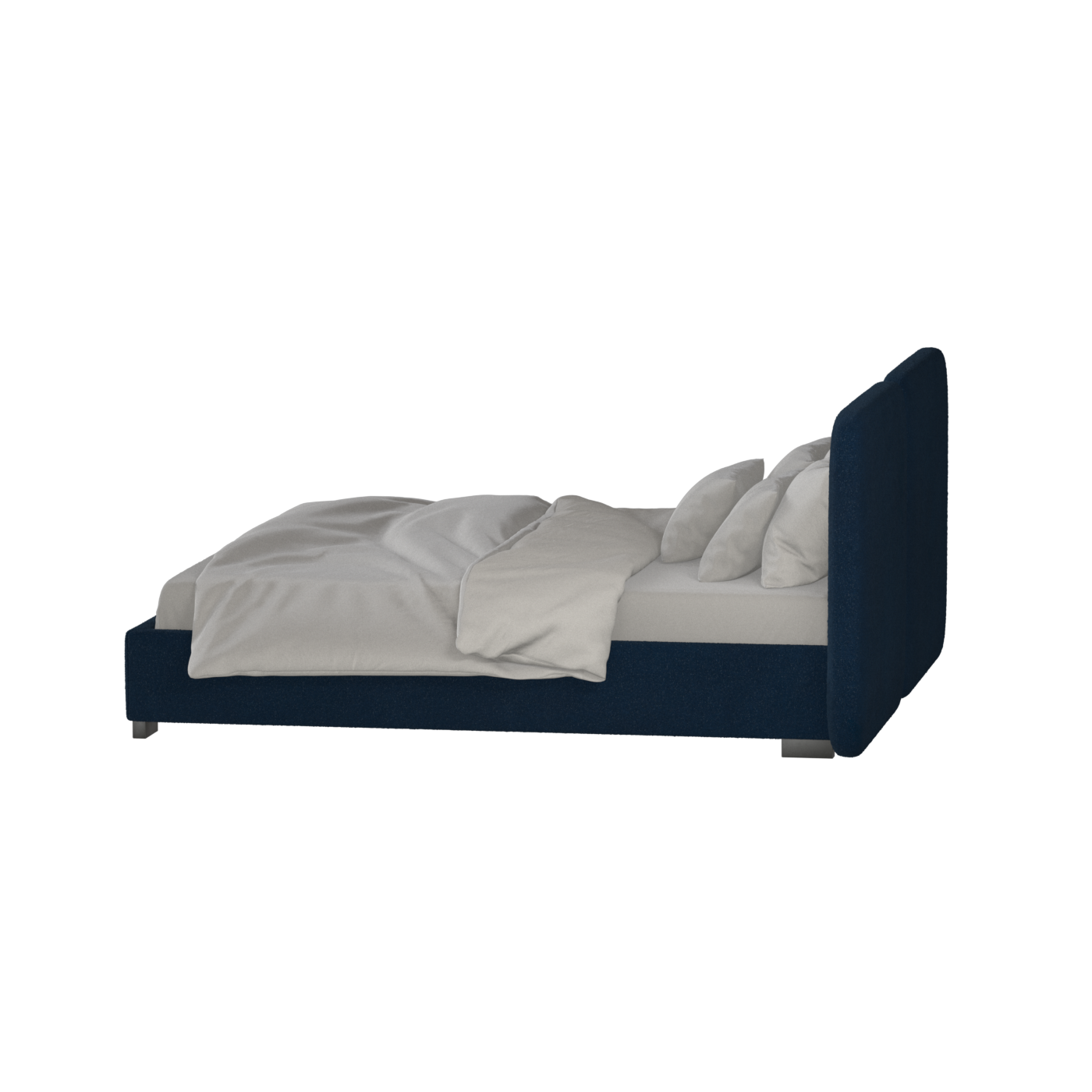 Chloe Upholstered Double Bed in Soft Woven Fabric