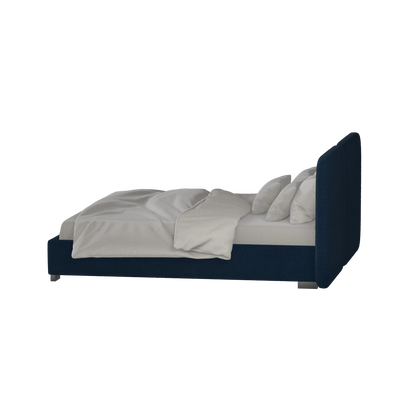 Chloe Upholstered Double Bed in Soft Woven Fabric