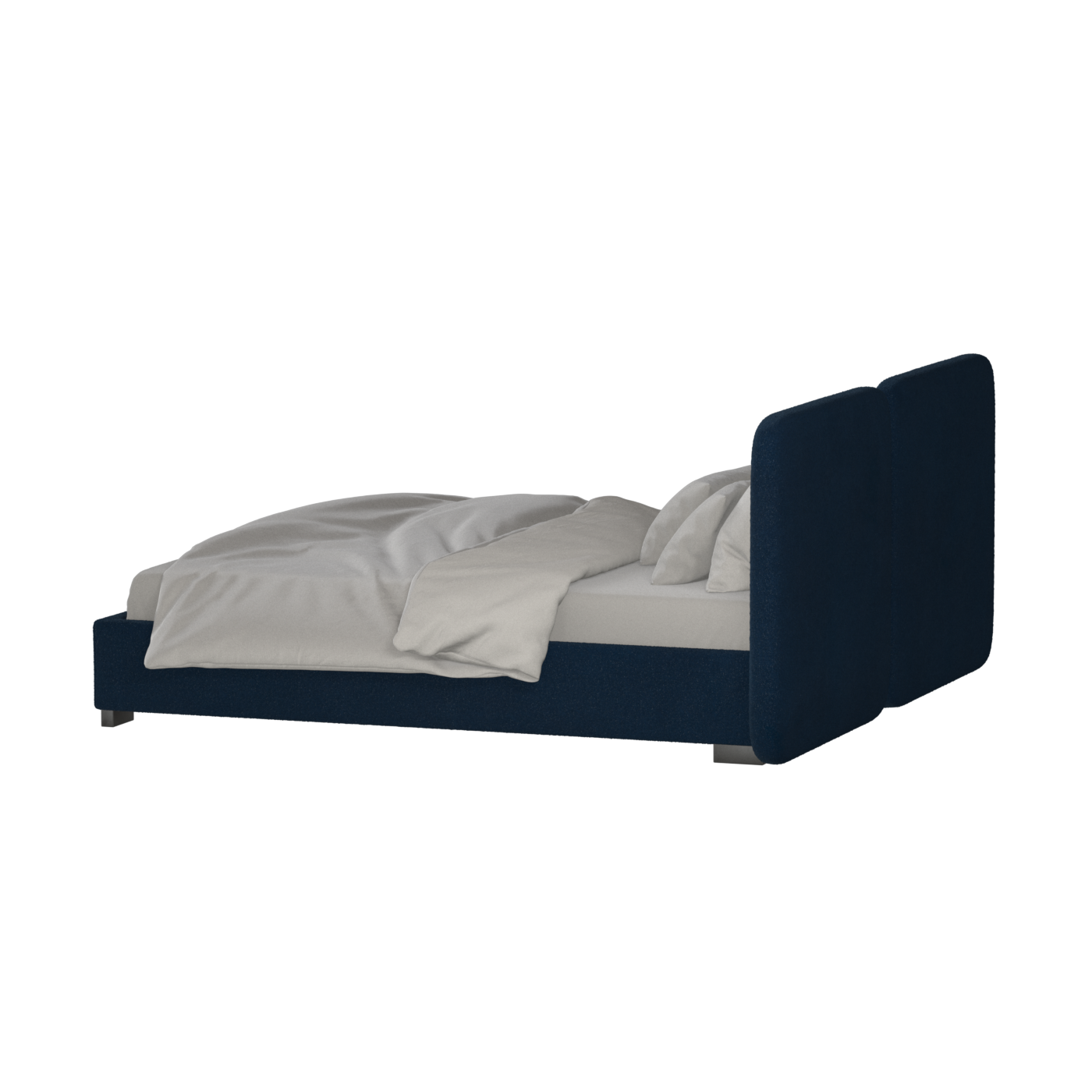 Chloe Upholstered Double Bed in Soft Woven Fabric