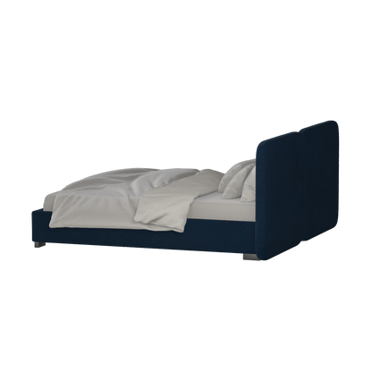 Chloe Upholstered Double Bed in Soft Woven Fabric