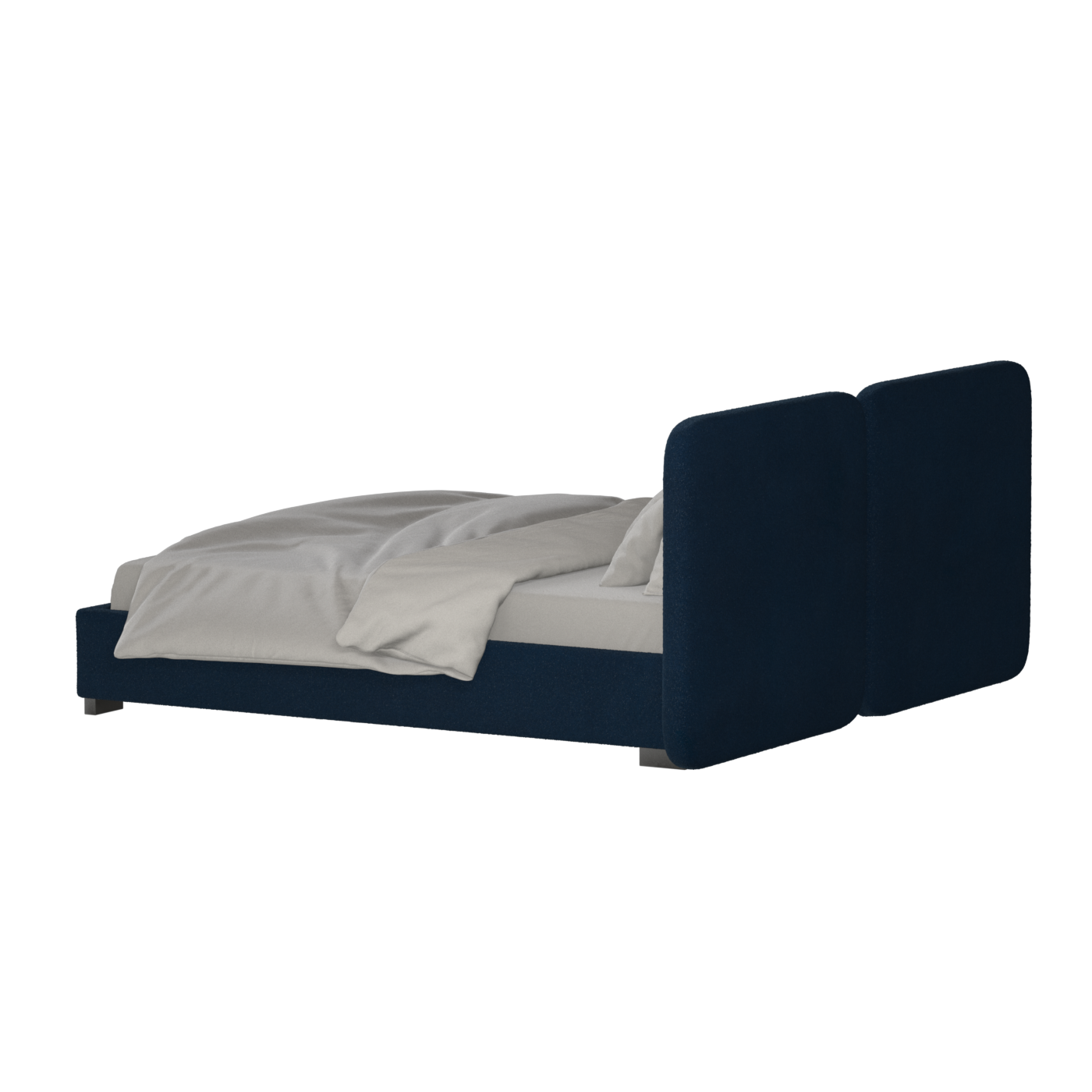 Chloe Upholstered Double Bed in Soft Woven Fabric