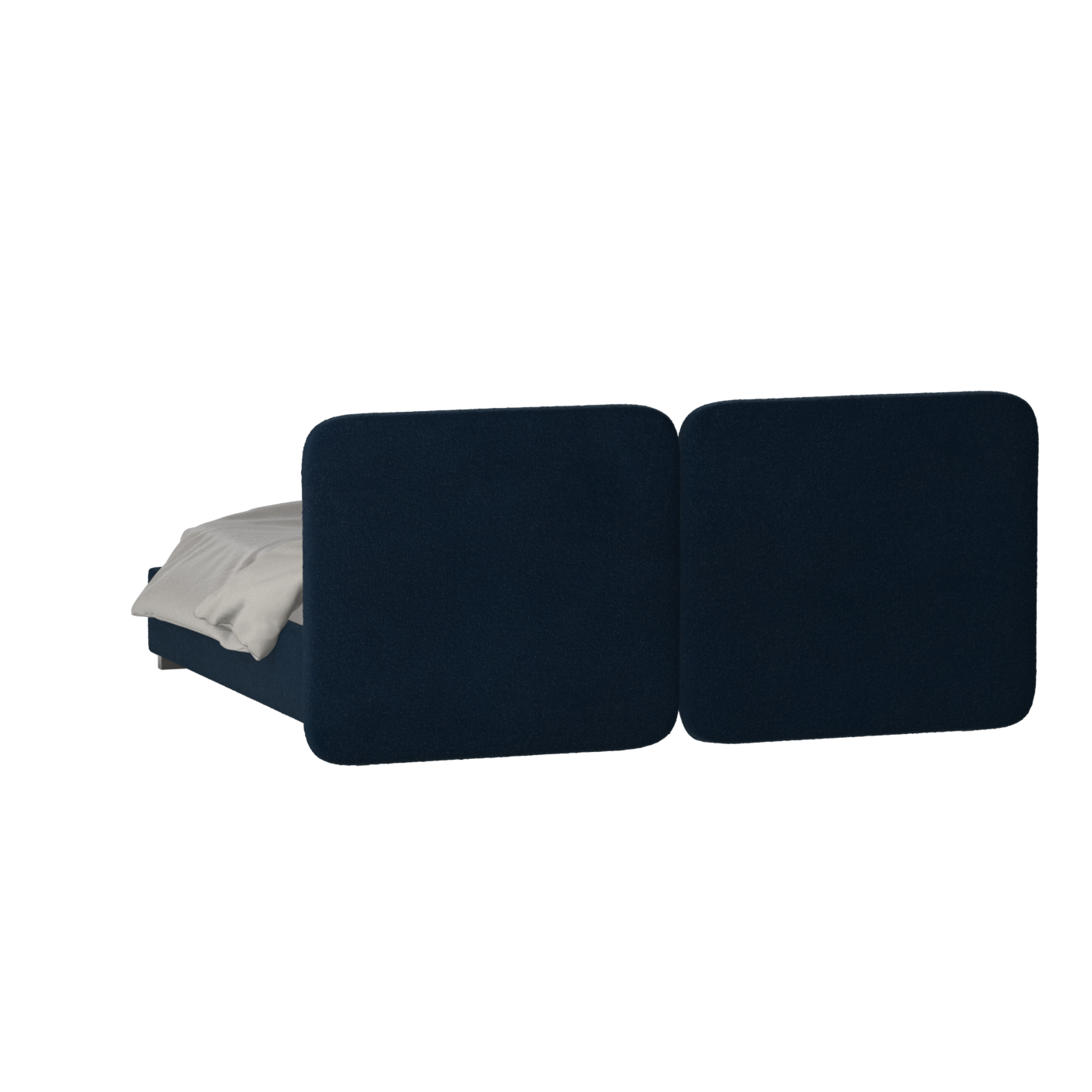 Chloe Upholstered Double Bed in Soft Woven Fabric