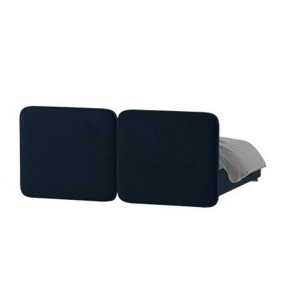 Chloe Upholstered Double Bed in Soft Woven Fabric