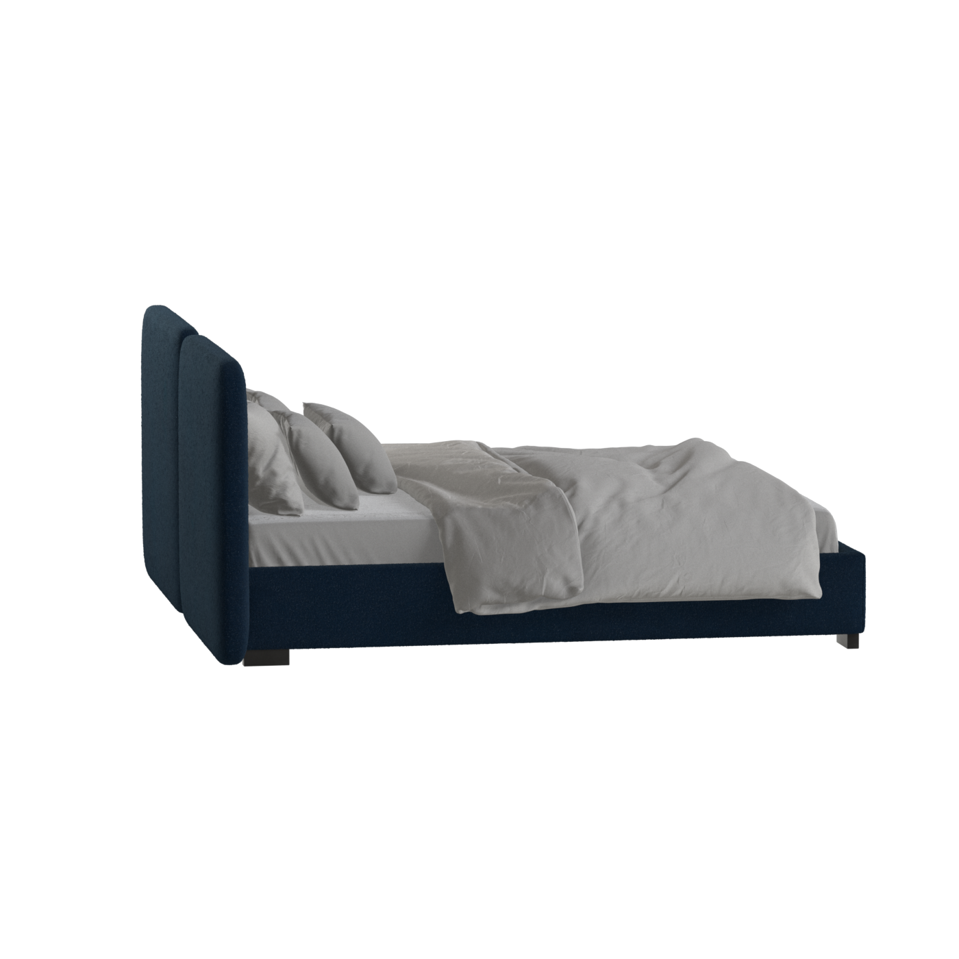 Chloe Upholstered Double Bed in Soft Woven Fabric