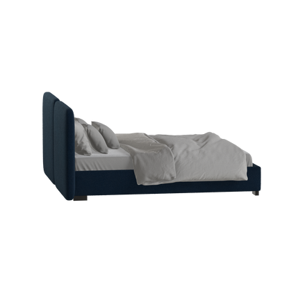 Chloe Upholstered Double Bed in Soft Woven Fabric