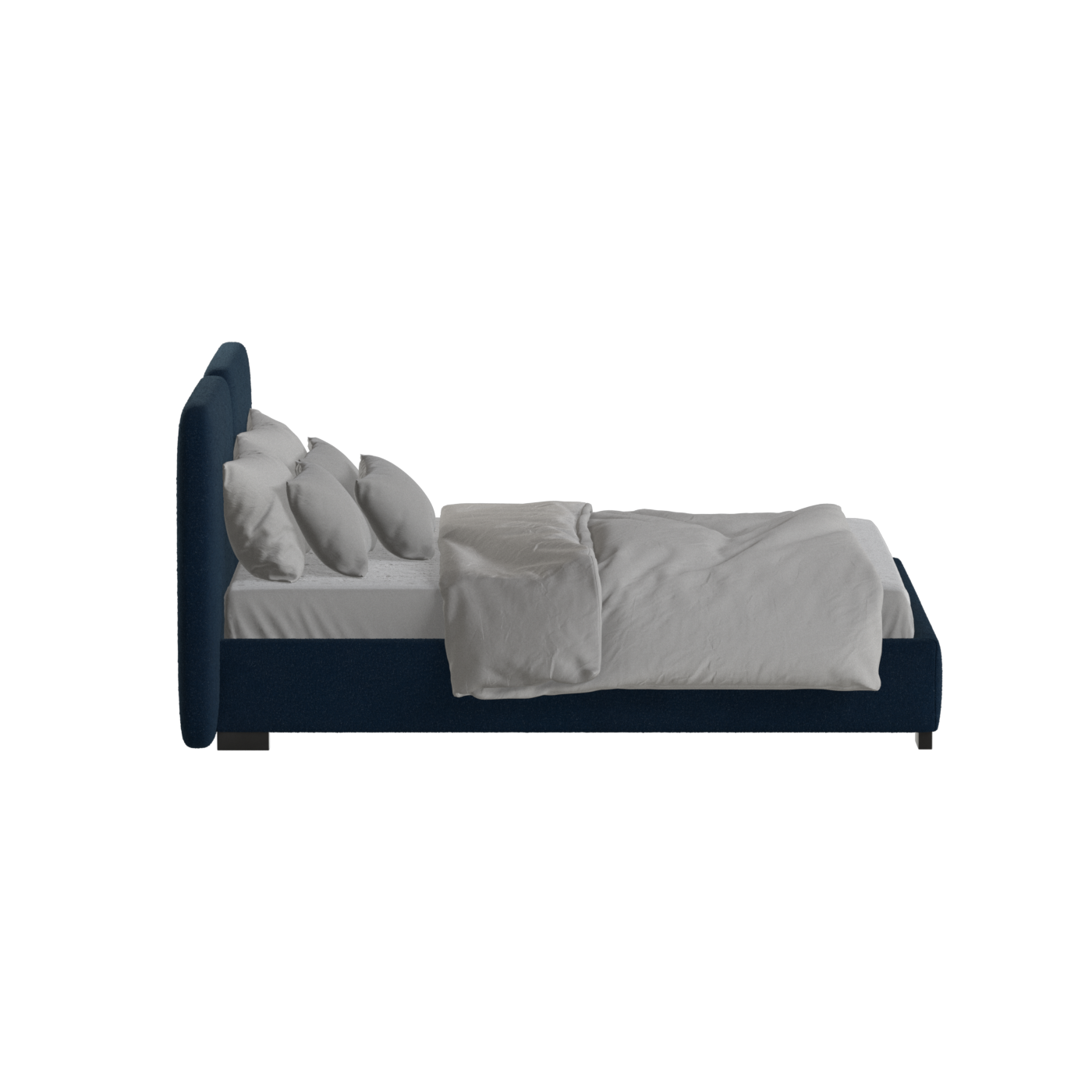 Chloe Upholstered Double Bed in Soft Woven Fabric
