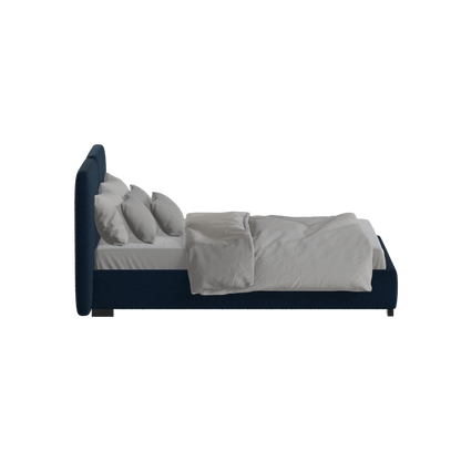 Chloe Upholstered Double Bed in Soft Woven Fabric
