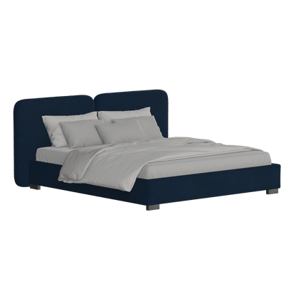 Chloe Upholstered Double Bed in Soft Woven Fabric