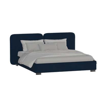 Chloe Upholstered Double Bed in Soft Woven Fabric