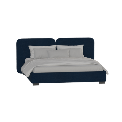 Chloe Upholstered Double Bed in Soft Woven Fabric