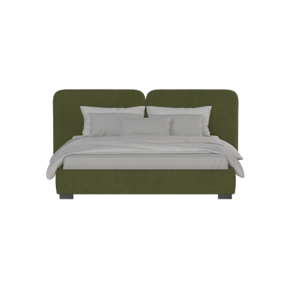 Chloe Upholstered Double Bed in Soft Woven Fabric