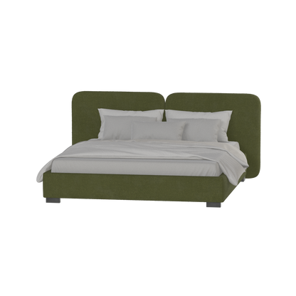 Chloe Upholstered Double Bed in Soft Woven Fabric