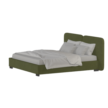 Chloe Upholstered Double Bed in Soft Woven Fabric