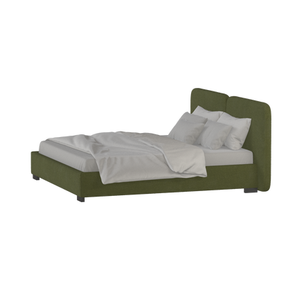 Chloe Upholstered Double Bed in Soft Woven Fabric