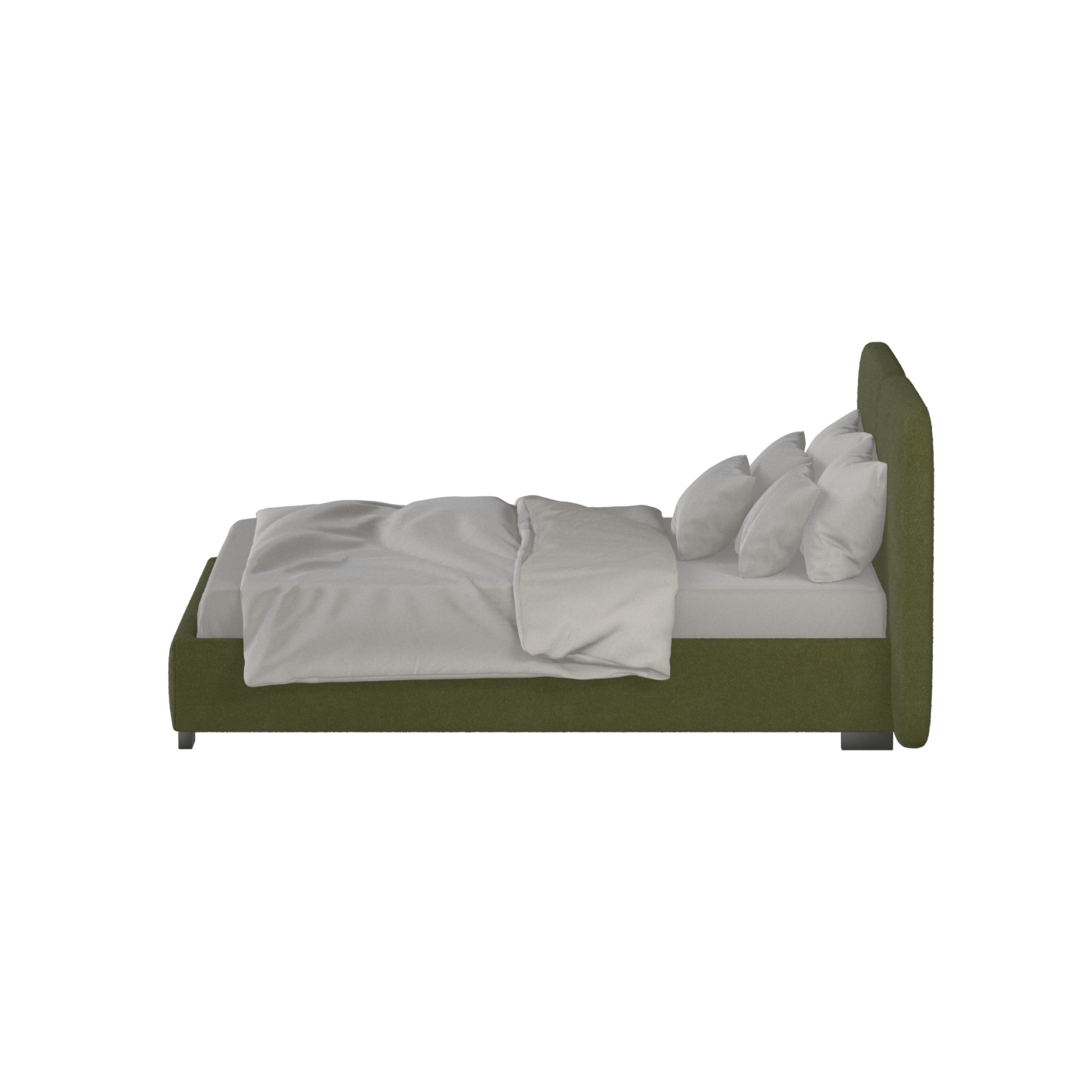 Chloe Upholstered Double Bed in Soft Woven Fabric