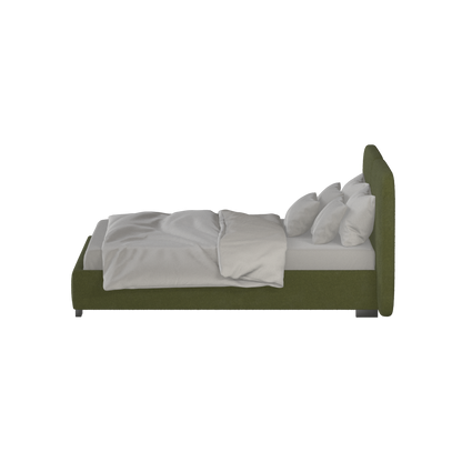 Chloe Upholstered Double Bed in Soft Woven Fabric