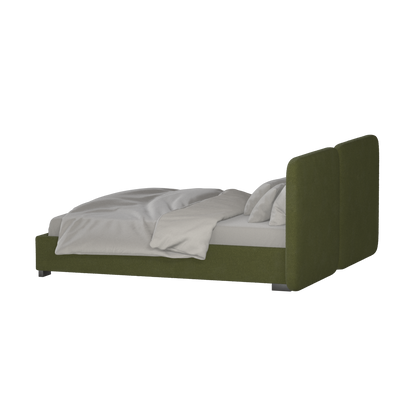 Chloe Upholstered Double Bed in Soft Woven Fabric