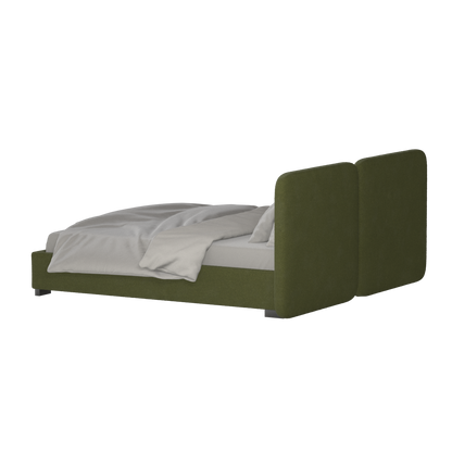 Chloe Upholstered Double Bed in Soft Woven Fabric