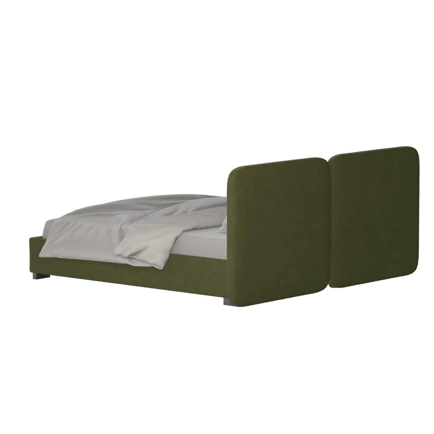 Chloe Upholstered Double Bed in Soft Woven Fabric