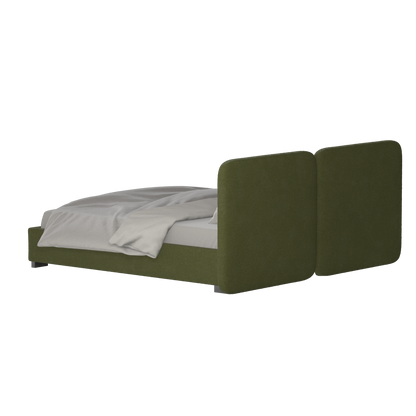 Chloe Upholstered Double Bed in Soft Woven Fabric