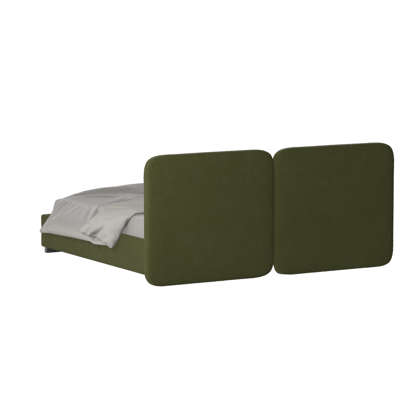 Chloe Upholstered Double Bed in Soft Woven Fabric