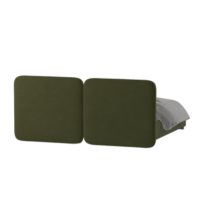 Chloe Upholstered Double Bed in Soft Woven Fabric