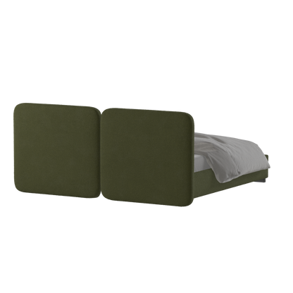 Chloe Upholstered Double Bed in Soft Woven Fabric